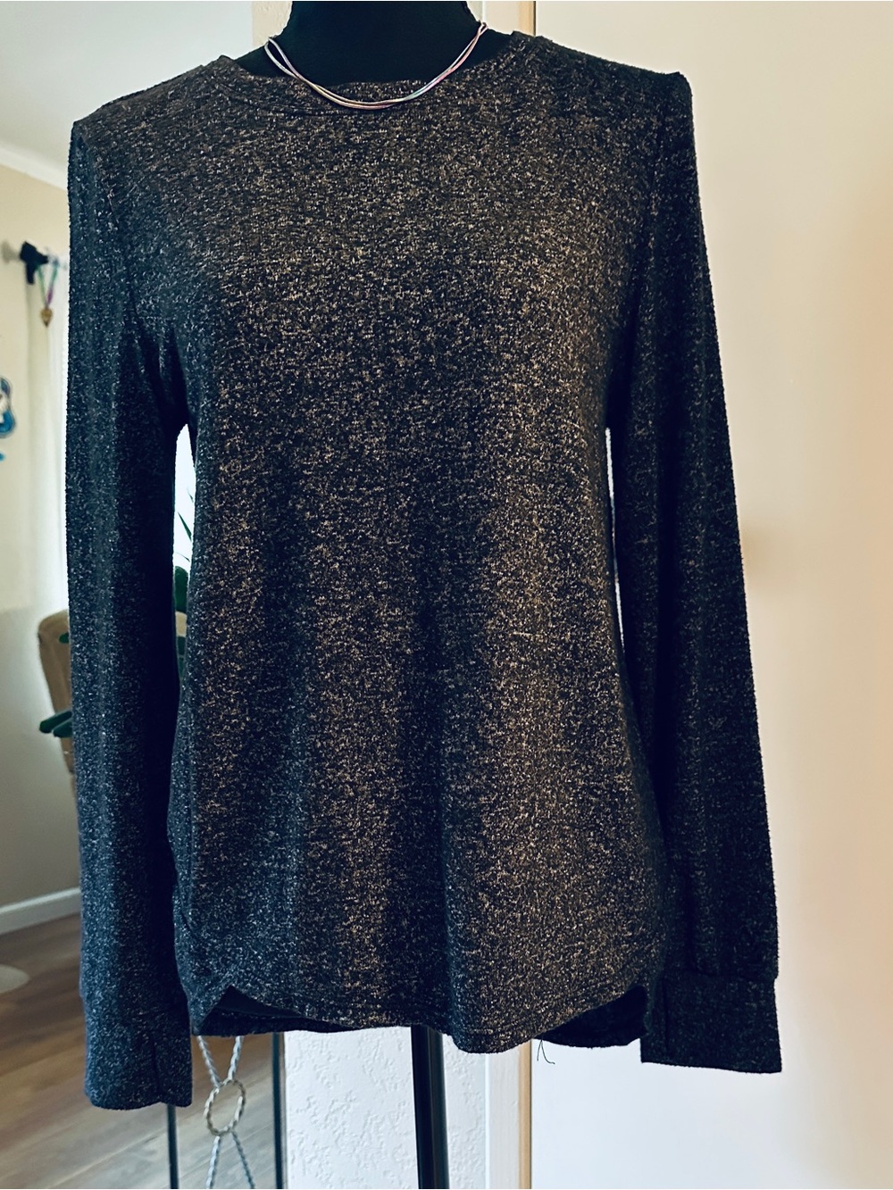 Cuddl Duds Sweater Tunic-Medium, Black